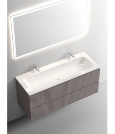 Тумба с керамической раковиной Sancos Snob R 120 Doha Soft с 2 отверстиями
