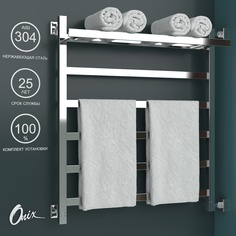 Водяной полотенцесушитель Onix Moon Plus Right 700x800 с полкой правое полный комплект