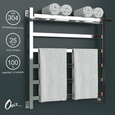 Водяной полотенцесушитель Onix Moon Plus 700x800 с полкой нижнее подключ. полный комплект