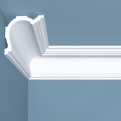 Карниз bello deco К1 потолочный 80х80х2000 мм, 3 шт., белый