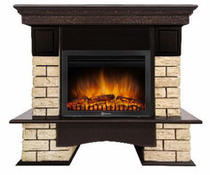 Electrolux Forte Wood 25 с очагом EFP/P-2520LS камень коричневый, шпон темный дуб