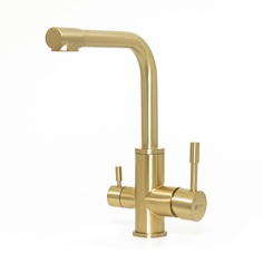 Смеситель Lemark Expert LM5061LGN для кухни с фильтром для питьевой воды, золото
