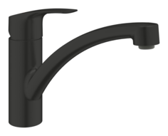 Смеситель для кухонной мойки GROHE Eurosmart с поворотным изливом, черный (332812433)