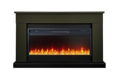 Электрокамин Royal Flame Bergen темная олива с очагом Vision 42 LED