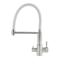 Смеситель для кухонной мойки Osgard RESA 940000001197 никель/белый