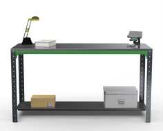 Стол металлический Metalex серия KIT 750х1500х600 (одна полка) (серо-зеленый)