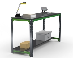 Стол металлический Metalex серия KIT 750х1400х600 (одна полка) (серо-зеленый)
