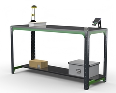 Стол металлический Metalex серия KIT 750х1400х400 (одна полка) (серо-зеленый)
