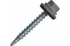 Кровельный саморез STARFIX 4,8x35 мм, цинк, шайба с прокладкой, PT1, RAL 7024, 70 шт. SMP2