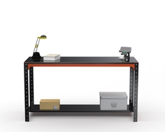 Стол металлический Metalex серия KIT 750х1400х500 (одна полка) (оранжево-черный)