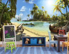 Фотообои ARTDELUXE KIDS Карибские пираты флизелиновые 200х120см