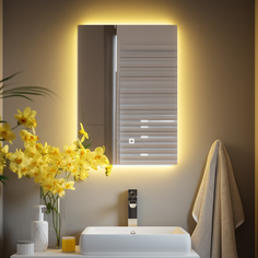 Зеркало для ванной Alias Квартал 80*60 с нейтральной LED-подсветкой Aura Mira