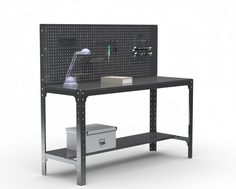 Стол металлический Metalex серия KIT 750х1000х600 + перфопанель (серый)