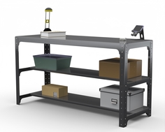 Стол металлический Metalex серия KIT 750х1000х600 (две полки) (серый)