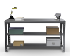 Стол металлический Metalex серия KIT 750х1400х500 (две полки) (серый)