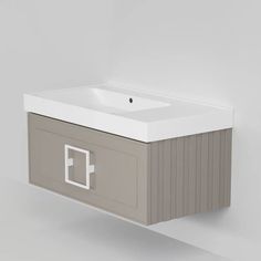 Тумба под раковину La Fenice Cubo Cappuccino 90 см бежевая матовая FNC-01-CUB-C-90