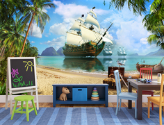 Фотообои ARTDELUXE KIDS Карибские пираты флизелиновые 500х300см