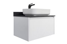 Тумба COMFORTY "Марсель-75" белый матовый c раковиной COMFORTY T-Y9378