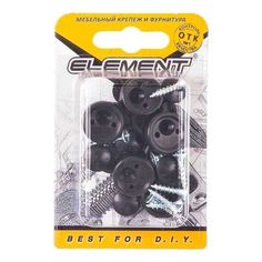 Держатели для зеркала Element черные 8 шт
