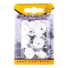 Держатели для зеркала Element белые 8 шт