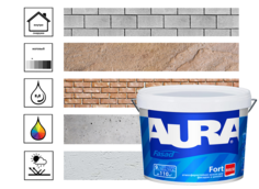 Краска фасадная Aura Facade 9л, белый