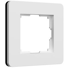 Рамка для розетки и выключателя на 1 пост Werkel Split W0013068 soft-touch белый/черный