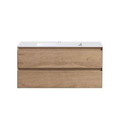 Тумба под раковину Vincea Luka 1000 подвесная, 2 выкатных ящика soft-close, N.Oak