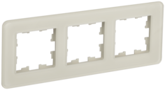 BRITE Рамка 3-местная РУ-3-2-Бр стекло песчаный RE IEK