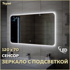 Зеркало настенное с подсветкой в ванную 120 T20229S Teymi