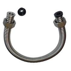 Подводка для воды нержавеющая сталь 1/2" ВР-ВР 1 м Overcon