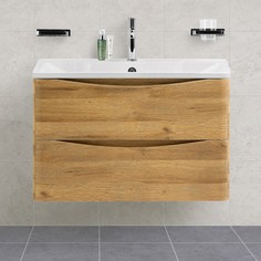 Тумба с раковиной BelBagno ACQUA 80 Rovere Rustico подвесная
