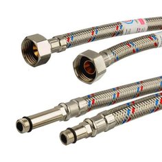 Гибкая подводка для смесителя латунная Elka, 60 см, 2 шт