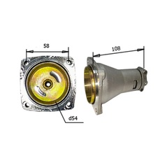 Корпус сцепления кит. Бензокос в сборе с чашкой под штангу d26мм, 7 зубов OEM 1452
