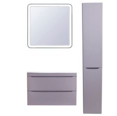 Мебель для ванной Style Line Бергамо Мини 80 Люкс Plus подвесная, антискрейтч серая