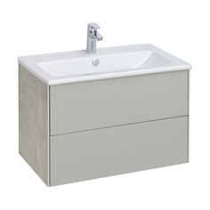 Тумба с раковиной AQUATON Сохо 75 1A2581K1AJ9A0 cлэйт, галька серая