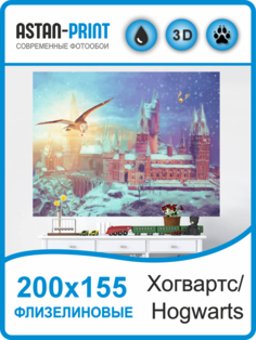 Фотообои детские Astan Гарри Поттер Хогвартс 200х155 флизелиновые