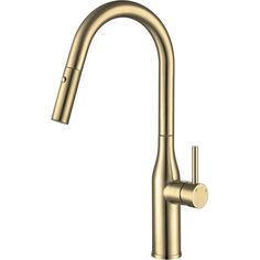 Смеситель для кухни Gappo G98-43 G4XF39DW8-BX43QUс выдвижным изливом, сатин золотой