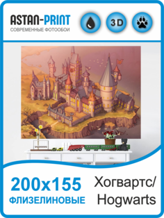 Фотообои детские Astan Гарри Поттер Хогвартс 200х155 флизелиновые