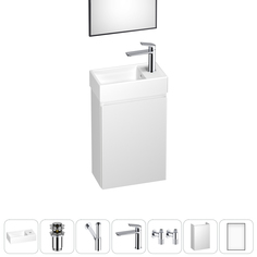 Подвесная тумба с раковиной для ванной и туалета Wellsee WC Area 202010475 в наборе 7 в 1