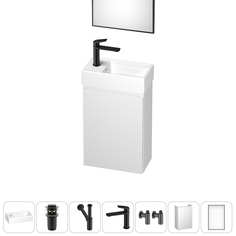 Подвесная тумба с раковиной для ванной и туалета Wellsee WC Area 202010508 в наборе 7 в 1