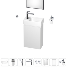 Подвесная тумба с раковиной для ванной и туалета Wellsee WC Area 202010515 в наборе 9 в 1