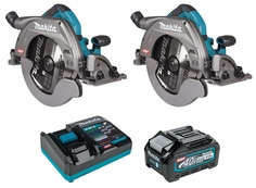 Набор Makita: 2 aк. дисковые пилы HS011GZ+ АКБ BL4040, 40 В, 4 Ач + ЗУ DC40RA, PT982