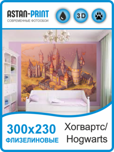 Фотообои детские Astan Гарри Поттер Хогвартс 300х230 флизелиновые