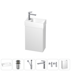 Подвесная тумба с раковиной для ванной и туалета Wellsee WC Area 202010503 в наборе 6 в 1