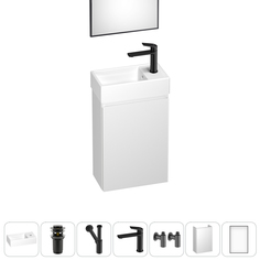 Подвесная тумба с раковиной для ванной и туалета Wellsee WC Area 202010476 в наборе 7 в 1