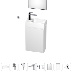 Подвесная тумба с раковиной для ванной и туалета Wellsee WC Area 202010511 в наборе 8 в 1