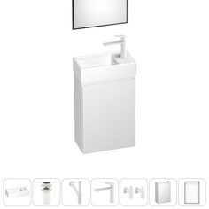 Подвесная тумба с раковиной для ванной и туалета Wellsee WC Area 202010478 в наборе 7 в 1