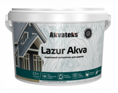 Лак Акватекс Lazur Akva 10034 антисептик белый 2,5 л