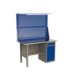 Верстак слесарный металлический с освещением и тумбой Wellmet 1400ML1P2