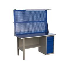 Верстак слесарный металлический с освещением и тумбой Wellmet 1600ML5P2